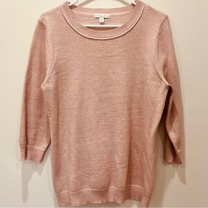 New York & Company  Pink Shimmer Crewneck Sweater